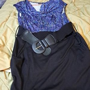 Used dress with attached belt